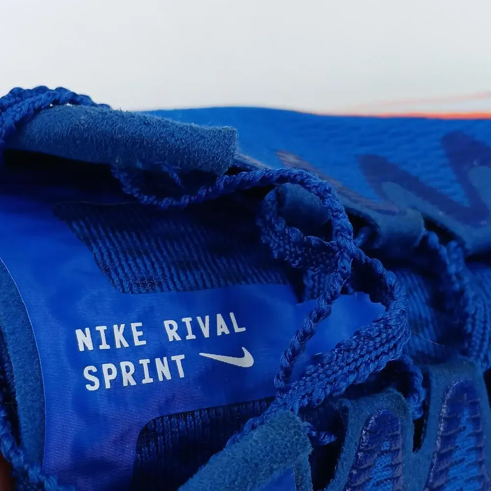 Nike Rival Sprint Track Spikes Shoes Mens Size 5.5 Blue Racing DC8753-401